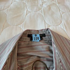 Woman’s long length blouse, striped/multi color.